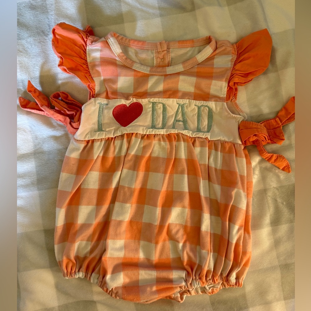 I heart dad bubble romper